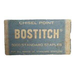 Vintage Bostitch Chisel Point Standard Staples – Open Box w/ Partial Count